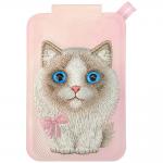 Suport universal pentru telefon Nimmy New Big-Eye Cute Pets 2.0 Cat, Poate fi folisit ca si portofel, Roz 2 - lerato.ro