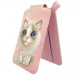 Suport universal pentru telefon Nimmy New Big-Eye Cute Pets 2.0 Cat, Poate fi folisit ca si portofel, Roz 4 - lerato.ro