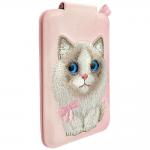 Suport universal pentru telefon Nimmy New Big-Eye Cute Pets 2.0 Cat, Poate fi folisit ca si portofel, Roz 5 - lerato.ro
