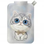 Suport universal pentru telefon Nimmy New Big-Eye Cute Pets 2.0 Cat, Poate fi folisit ca si portofel, Gri 2 - lerato.ro