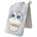 Suport universal pentru telefon Nimmy New Big-Eye Cute Pets 2.0 Cat, Poate fi folisit ca si portofel, Gri 4 - lerato.ro