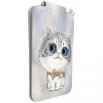 Suport universal pentru telefon Nimmy New Big-Eye Cute Pets 2.0 Cat, Poate fi folisit ca si portofel, Gri 7 - lerato.ro