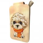 Suport universal pentru telefon Nimmy New Big-Eye Cute Pets 2.0 Dog, Poate fi folisit ca si portofel, Maro 3 - lerato.ro