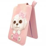 Suport universal pentru telefon Nimmy New Big-Eye Cute Pets 2.0 Dog, Poate fi folisit ca si portofel, Roz 4 - lerato.ro