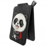 Suport universal pentru telefon Nimmy New Big-Eye Cute Pets 2.0 Panda, Poate fi folisit ca si portofel, Negru 3 - lerato.ro