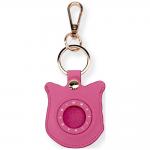 Husa protectie cu breloc Nimmy Glasses Cool and Cute Cat, Roz 3 - lerato.ro