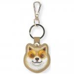 Husa protectie cu breloc Nimmy Glasses Cool Dog, Maro 2 - lerato.ro