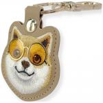 Husa protectie cu breloc Nimmy Glasses Cool Dog, Maro 4 - lerato.ro