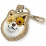 Husa protectie cu breloc Nimmy Glasses Cool Dog, Maro 6 - lerato.ro