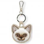 Husa protectie cu breloc Nimmy Big Eyed Pet 2.0 Cat, Maro 2 - lerato.ro