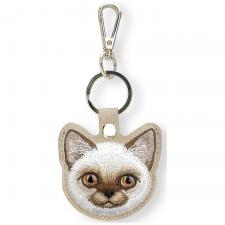 Fashion, Husa protectie cu breloc Nimmy Big Eyed Pet 2.0 Cat, Maro, lerato.ro