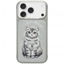Huse si carcase iPhone 18 Pro Max, Husa Nimmy Lucky Fashion Cat cu MagSafe compatibila cu iPhone 18 Pro Max / 17 Pro Max, Gri, lerato.ro