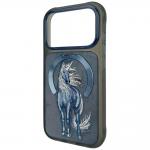Husa Nimmy Magnetic Fantasy Animal cu MagSafe compatibila cu iPhone 18 Pro / 17 Pro, Albastru 4 - lerato.ro