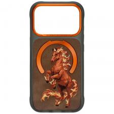 Huse si carcase iPhone 18 Pro, Husa Nimmy Magnetic Fantasy Animal cu MagSafe compatibila cu iPhone 18 Pro / 17 Pro, Portocaliu, lerato.ro
