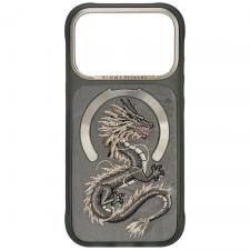 Huse si carcase iPhone 18 Pro, Husa Nimmy Magnetic Fantasy Animal cu MagSafe compatibila cu iPhone 18 Pro / 17 Pro, Gri, lerato.ro