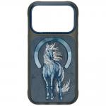 Husa Nimmy Magnetic Fantasy Animal cu MagSafe compatibila cu iPhone 18 Pro Max / 17 Pro Max, Albastru 2 - lerato.ro