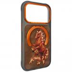 Husa Nimmy Magnetic Fantasy Animal cu MagSafe compatibila cu iPhone 18 Pro Max / 17 Pro Max, Portocaliu 3 - lerato.ro