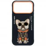 Husa Nimmy Glasses Cool Dog compatibila cu iPhone 18 Pro / 17 Pro, Negru 2 - lerato.ro