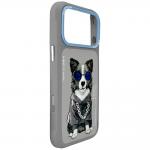 Husa Nimmy Glasses Cool Dog compatibila cu iPhone 18 Pro / 17 Pro, Gri 7 - lerato.ro