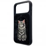 Husa Nimmy Lucky Fashion Cat cu MagSafe compatibila cu iPhone 18 Pro / 17 Pro, Negru 3 - lerato.ro