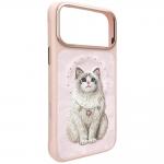 Husa Nimmy Lucky Fashion Cat cu MagSafe compatibila cu iPhone 18 Pro / 17 Pro, Roz 4 - lerato.ro