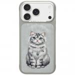 Husa Nimmy Lucky Fashion Cat cu MagSafe compatibila cu iPhone 18 Pro / 17 Pro, Gri 2 - lerato.ro