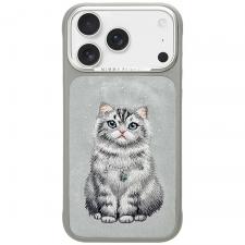 Huse si carcase iPhone 18 Pro, Husa Nimmy Lucky Fashion Cat cu MagSafe compatibila cu iPhone 18 Pro / 17 Pro, Gri, lerato.ro