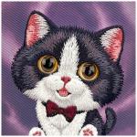 Husa Nimmy Big Eyed Cream Cat compatibila cu iPhone 18 Pro / 17 Pro, Mov 7 - lerato.ro