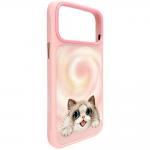Husa Nimmy Big Eyed Lying Ragdoll Cat cu MagSafe compatibila cu iPhone 18 Pro / 17 Pro, Roz 6 - lerato.ro