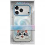 Husa Nimmy Big Eyed Lying Silver Shaded Cat cu MagSafe compatibila cu iPhone 18 Pro / 17 Pro, Gri 8 - lerato.ro