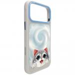 Husa Nimmy Big Eyed Lying Silver Shaded Cat cu MagSafe compatibila cu iPhone 18 Pro Max / 17 Pro Max, Gri 6 - lerato.ro