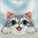 Husa Nimmy Big Eyed Lying Silver Shaded Cat cu MagSafe compatibila cu iPhone 18 Pro Max / 17 Pro Max, Gri 7 - lerato.ro