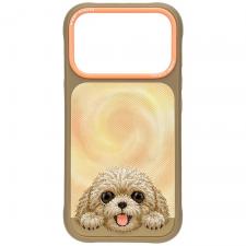 Huse si carcase iPhone 18 Pro, Husa Nimmy Big Eyed Lying Teddy Poodle cu MagSafe compatibila cu iPhone 18 Pro / 17 Pro, Maro, lerato.ro