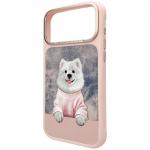 Husa Nimmy Gentle Pets Series Dog cu MagSafe compatibila cu iPhone 18 Pro / 17 Pro, Roz 3 - lerato.ro