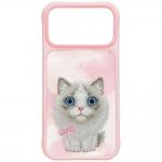 Husa Nimmy Big Eyed Ragdoll compatibila cu iPhone 18 Pro / 17 Pro, Roz 2 - lerato.ro