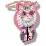Suport universal pentru telefon Nimmy Cool and Cute 2.0 Chinchila Cat, Compatibil MagSafe, Roz 4 - lerato.ro