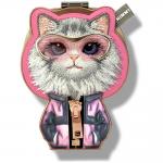 Suport universal pentru telefon Nimmy Cool and Cute 2.0 Chinchila Cat, Compatibil MagSafe, Roz 7 - lerato.ro