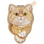 Suport universal pentru telefon Nimmy Denim Fashion Ginger Cat, Compatibil MagSafe, Maro 2 - lerato.ro