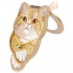 Suport universal pentru telefon Nimmy Denim Fashion Ginger Cat, Compatibil MagSafe, Maro 4 - lerato.ro
