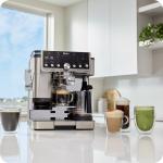 Espressor semi-automat 3in1 Ninja Luxe Café Pro ES701, 1650W, Cold Brew, Barista Assist, Rasnita incorporata cu 25 trepte de macinare, Sistem automat de spumare a laptelui Dual Froth Pro XL, Autocuratare a sistemului de spumare, Silver 9 - lerato.ro
