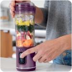 Blender portabil Ninja Blast BC151, Capacitate 530ml, 10 utilizari per incarcare, Maner de transport, Capac special pentru lamele din otel inoxidabil BlastBlade, USB-C, Mov 6 - lerato.ro