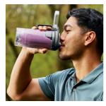 Blender portabil Ninja Blast Max BC251EUGY, 14.4W, Capacitate 570 ml, 19000 rpm, Zdrobire gheata, Pana la 25 de cicluri, Fara BPA, Gri 7 - lerato.ro