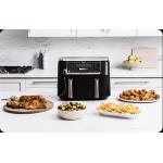 Friteuza cu aer cald Ninja Foodi DualZone AF451, 2470W, Capacitate 9.5l, Termometru digital, 6 functii de gatit, Negru 10 - lerato.ro