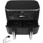 Friteuza cu aer cald Ninja Foodi DualZone AF451, 2470W, Capacitate 9.5l, Termometru digital, 6 functii de gatit, Negru 4 - lerato.ro