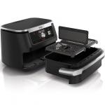 Friteuza cu aer cald Ninja Flex Drawer AF500EU, 2470W, Capacitate 10.4 L, Capacitate mancare 2 kg, Interval temperatura 40 - 240 °C, Doua zone de gatit, 7 programe, Negru 4 - lerato.ro