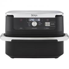 Friteuza cu aer cald Ninja Flex Drawer AF500EU, 2470W, Capacitate 10.4 L, Capacitate mancare 2 kg, Interval temperatura 40 - 240 °C, Doua zone de gatit, 7 programe, Negru