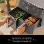 Friteuza cu aer cald Ninja Dual Zone DZ400EU, 2470W, Capacitate 9.5L, 2 compartimente independente, 6 programe de gatire, Gri 8 - lerato.ro