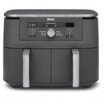 Friteuza cu aer cald Ninja Dual Zone DZ400EU, 2470W, Capacitate 9.5L, 2 compartimente independente, 6 programe de gatire, Gri 2 - lerato.ro