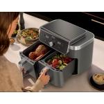 Friteuza cu aer cald Ninja Airfryer DualZone DZ901EU, 2470W, Capacitate 9.5L, 6 programe de gatit, 2 cosuri de 4.75L, Temperatura maxima 240 grade, Gri 6 - lerato.ro