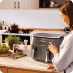 Friteuza cu aer cald Ninja Airfryer Foodi Pro DualZone DZ300, 2400W, Capacitate 7.6L, 6 programe de gatit, 2 cosuri de 3.8L, Panou digital, Temperatura maxima 240 grade, Gri 8 - lerato.ro